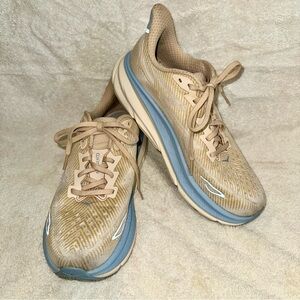 Hoka Clifton 9 Women's Running Shoes Size 9 Oak Alabaster Neutral 1127896 OKLB